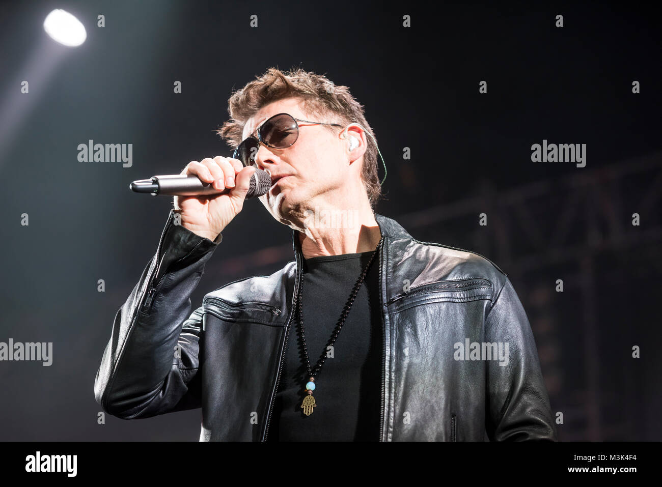 Die norwegische Pop-Rock-Band a-ha Rockte am Samstag (23.04.2016) sterben Festhalle Frankfurt. Stockfoto