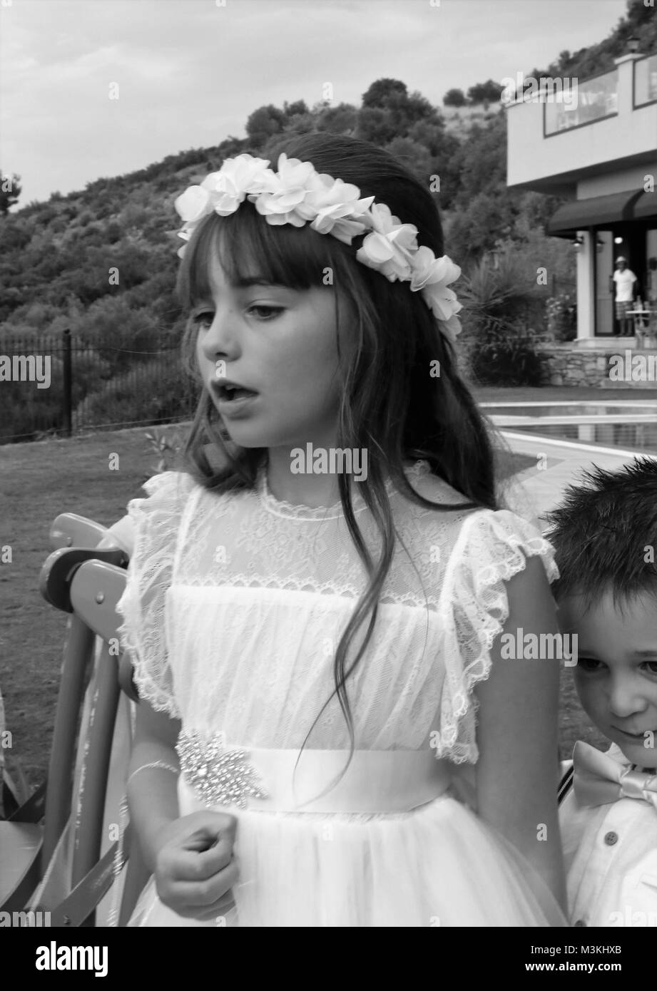 4. AUGUST 2017, TÜRKEI: Eine unbekannte hübsche junge Mädchen auf einer Hochzeit in der türkei im Sommer 4. august 2017 Stockfoto