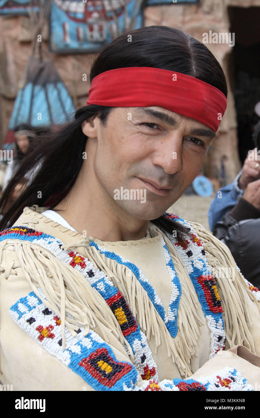 Karl May Festspiele 2009, 'Der Schatz im Silbersee', Bad Segeberg, 19.06.2009, Erol Sander (Winnetou) Stockfoto