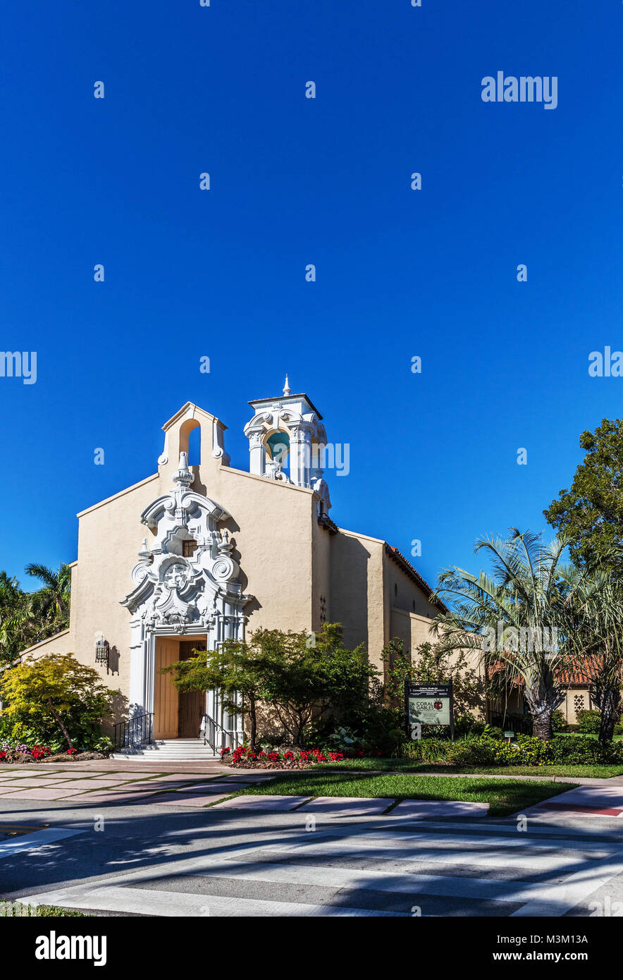 Coral Gables Gemeindekirche, Miami-Dade County, Florida, USA. Stockfoto