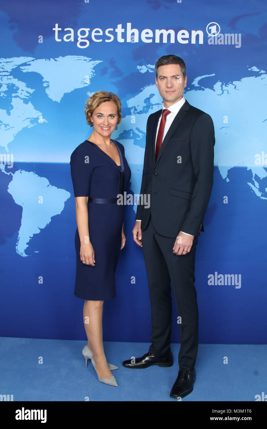 Ingo Zamperoni und Caren Miosga, Praesentation Tagesthemen Moderatoren, Hamburg, 20.10.2016 Stockfoto