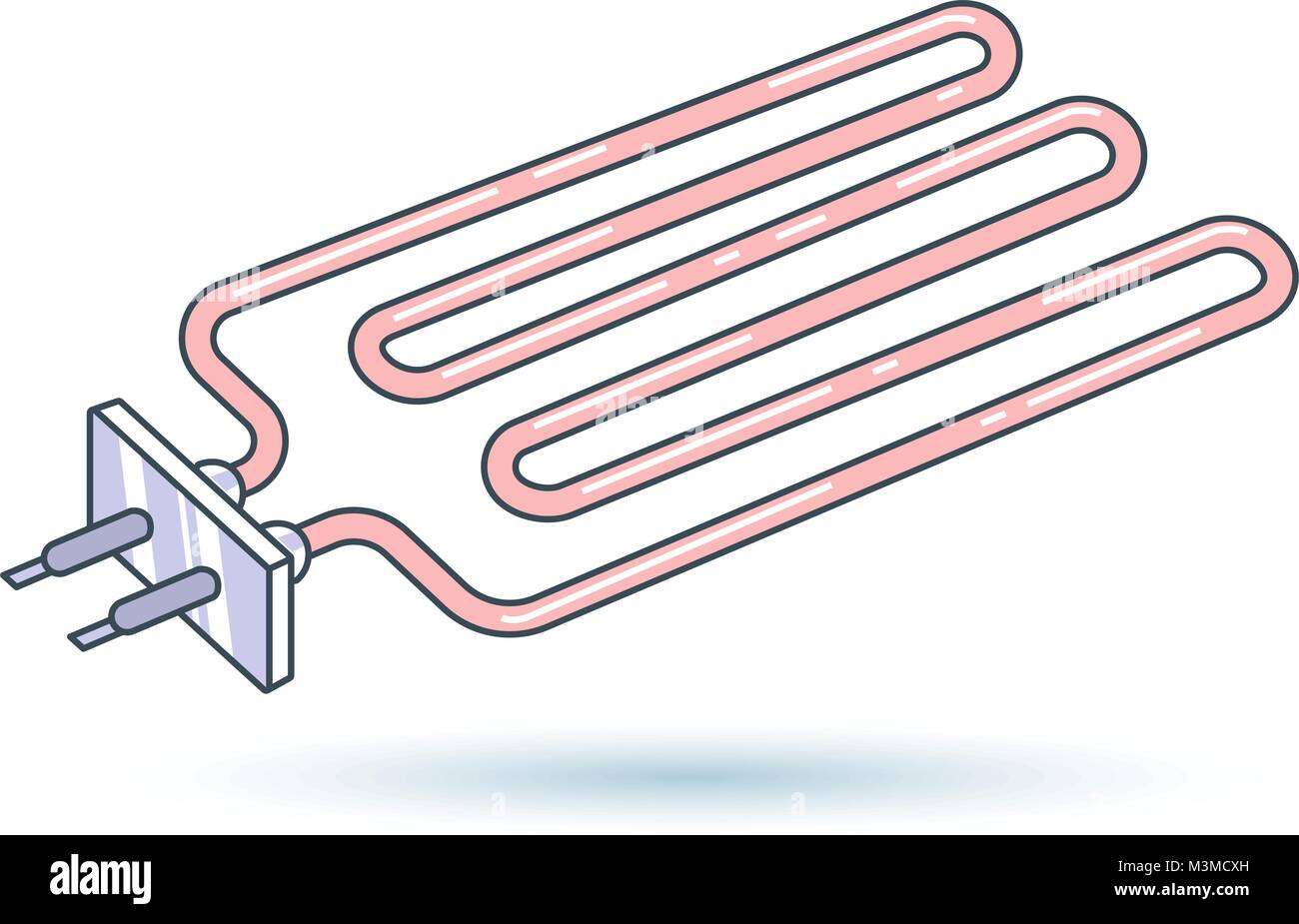 Metal Pipe Kühler Symbol Stock Vektor
