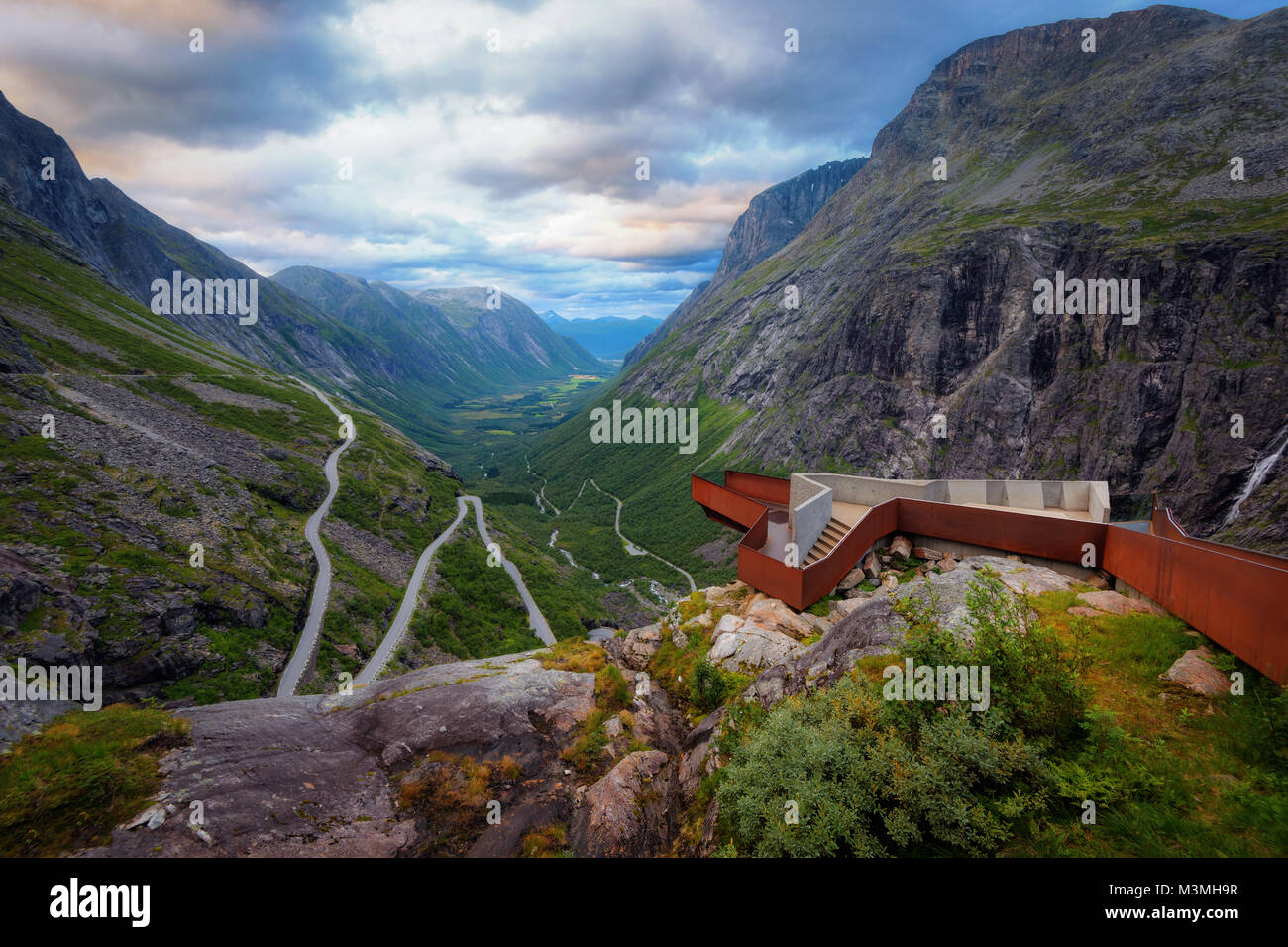 Trollstigen Norwegen im Jahr 2017 getroffen Stockfoto