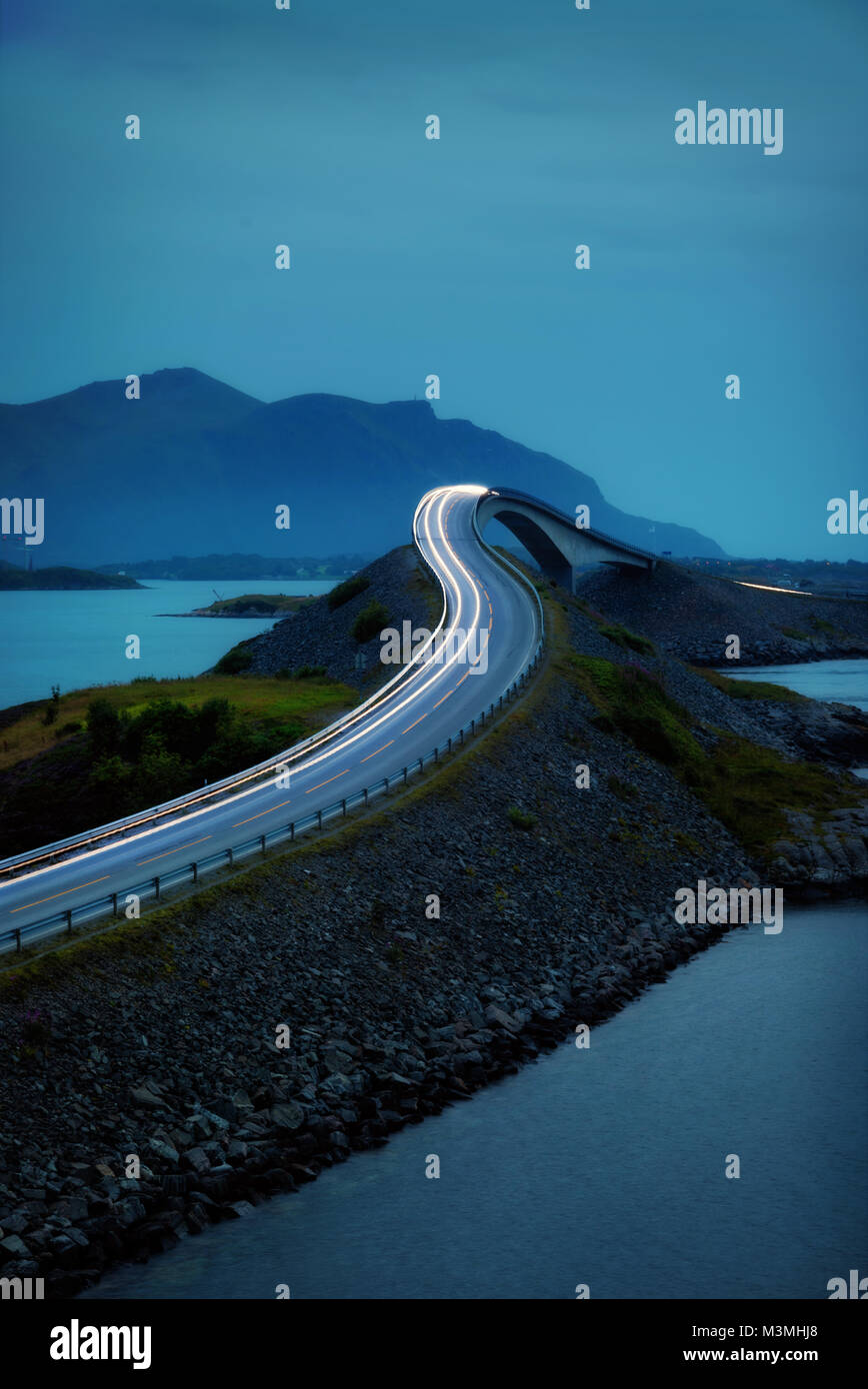 Atlantik Straße Norwegen im Jahr 2017 getroffen Stockfoto