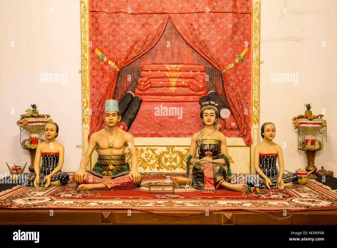 Indonesische Skulpturen der Sultan Familie Stockfoto