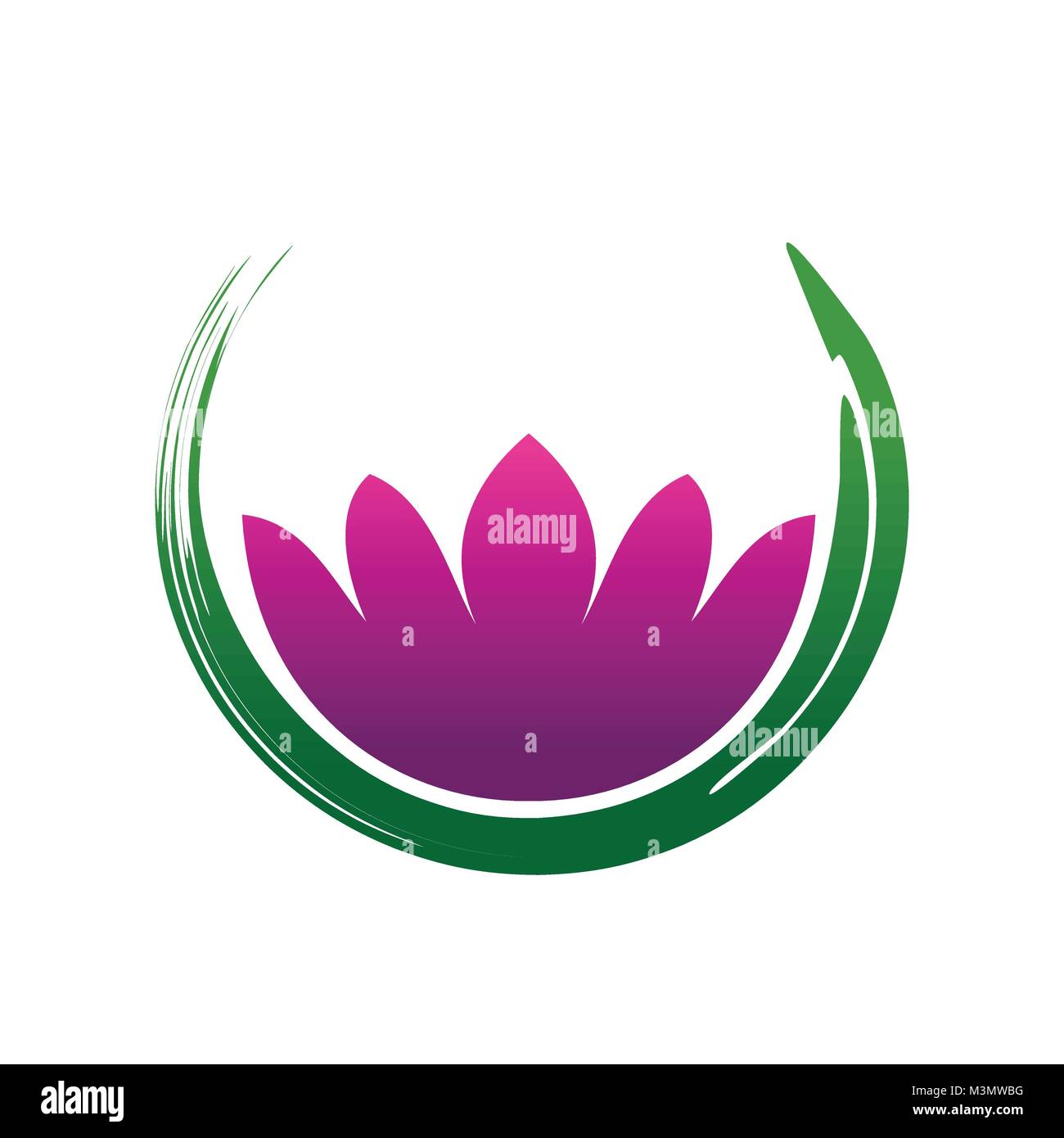 Lotus Zen abstrakte Symbol Pinsel Vector Graphic Design Stock Vektor