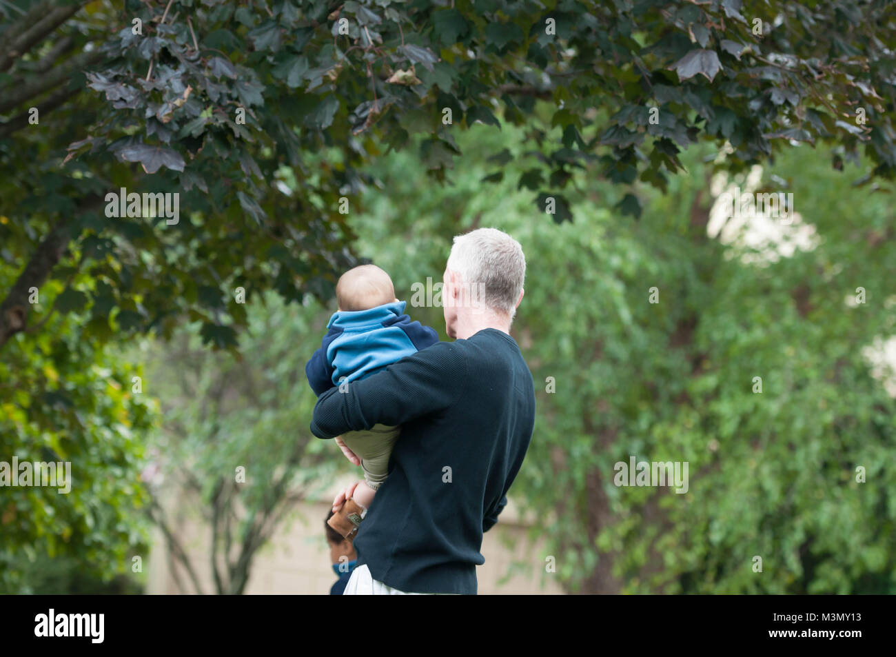 Vater mit seinem Sohn Stockfoto