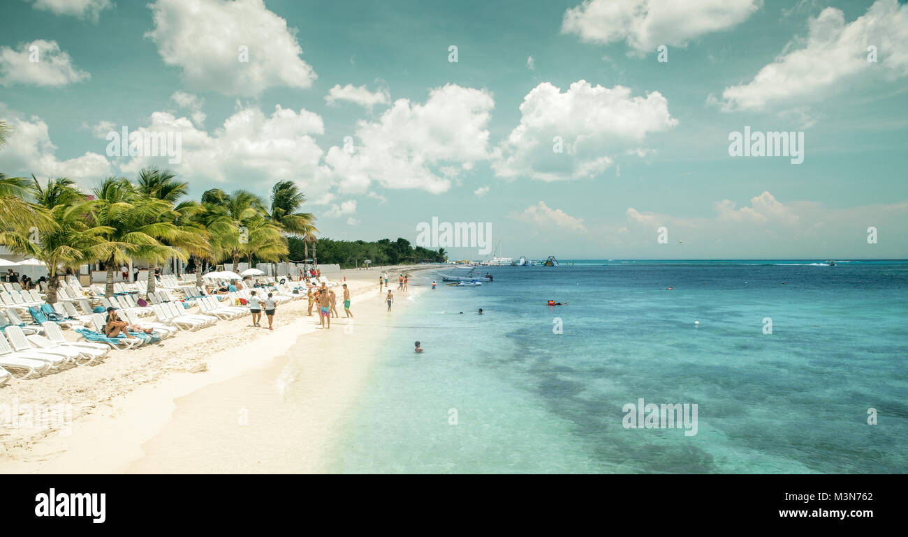 Strand auf der Insel Cozumel, Mexiko Stockfoto