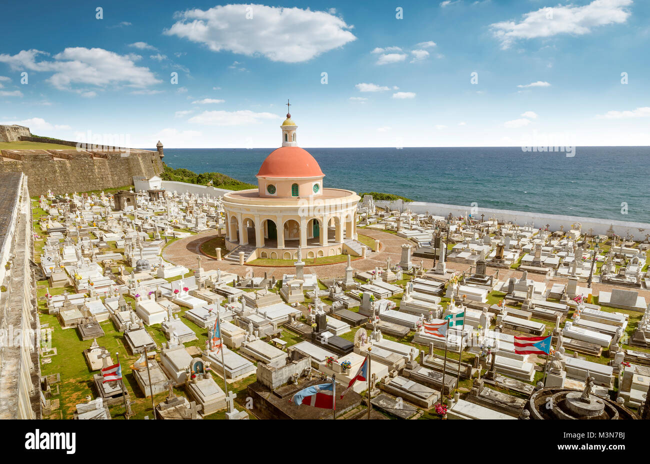 Santa Maria Magdalena de Pazzis Friedhof, die Altstadt von San Juan, Puerto Rico Stockfoto