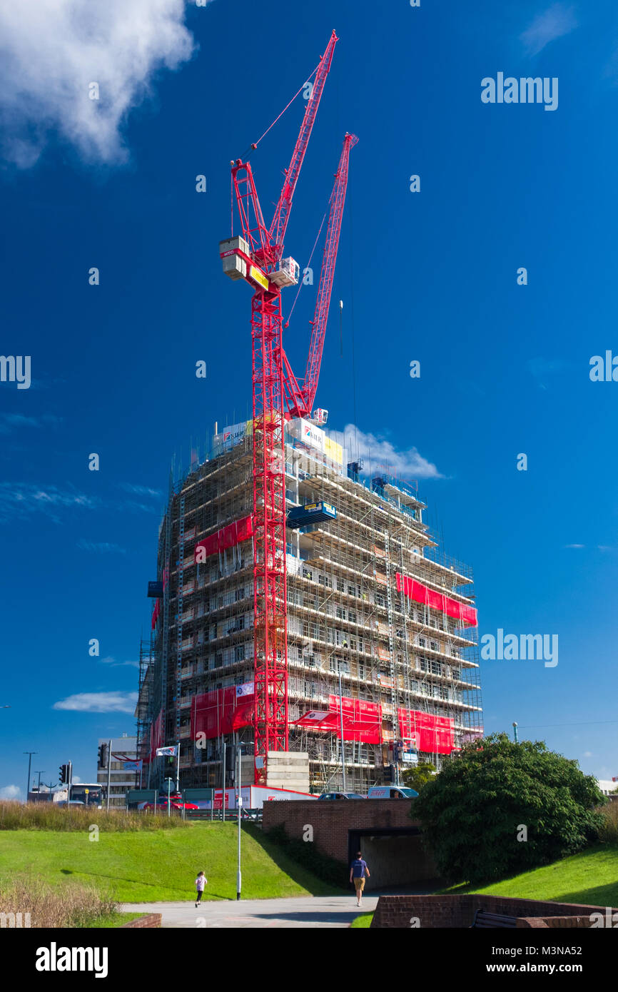 Von Plymouth neue studentische Unterkunft Gebäude Beckley Punkt im Bau. Stockfoto