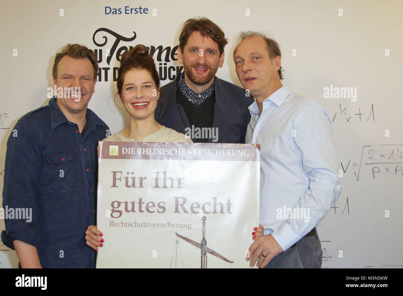 Sebastian Schwarz, Ronald Kukulies, Martin Brambach, Meike Droste, Pressetermin "Frau Temme sucht das Glueck'im SIDE Hotel, Hamburg, 09.12.2016 Stockfoto