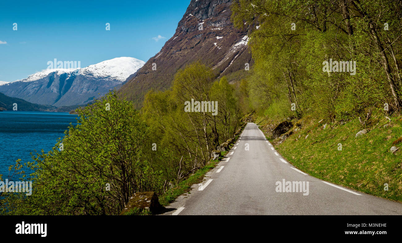 Landstraße in Norwegen Stockfoto
