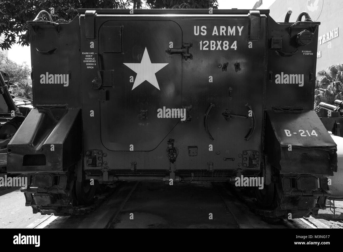 Das amerikanische Militär Fahrzeuge an der Vietnam Krieg Museum