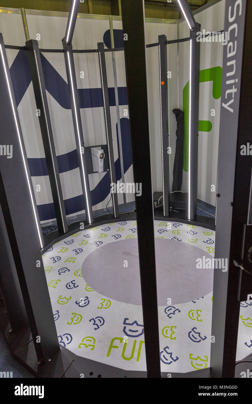 Kiew, Ukraine - Oktober 07, 2017: 3D-Scanner 3D-Spaß ukrainische Firma stand bei CEE 2017, der größten Elektronik Messe in der Ukraine KyivExpoP Stockfoto