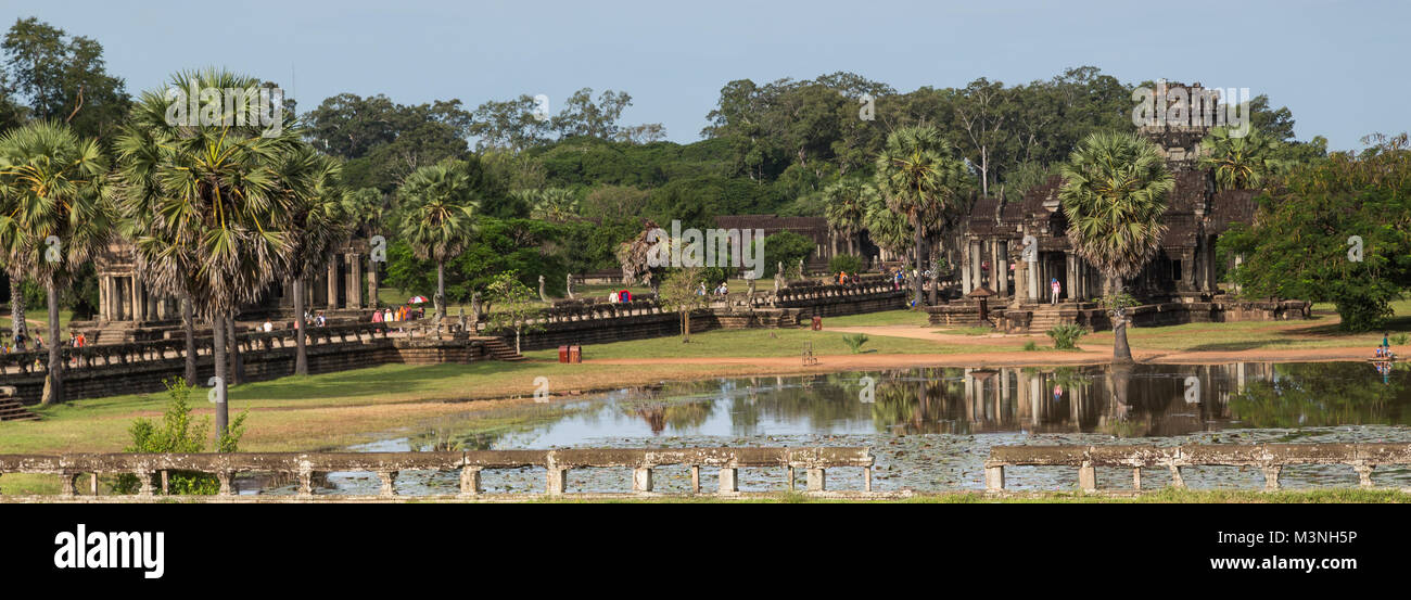 Angkor Wat ist eine Tempelanlage in Kambodscha und das größte religiöse Monument der Welt, auf einer Website messen von 162,6 Hektar. Stockfoto