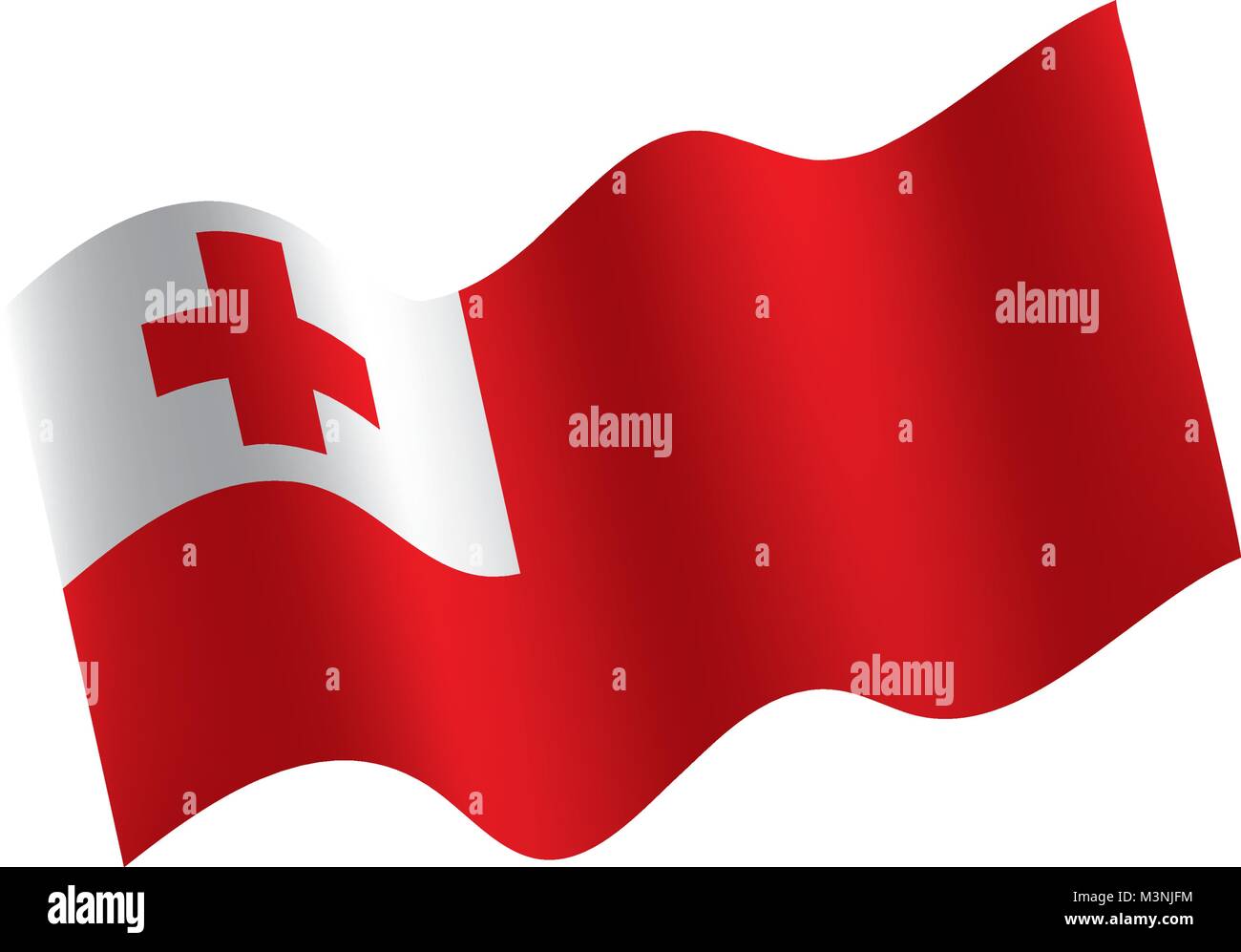 Tonga Flagge, Vektor, Abbildung Stock Vektor