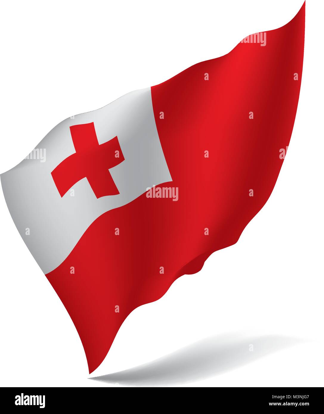 Tonga Flagge, Vektor, Abbildung Stock Vektor