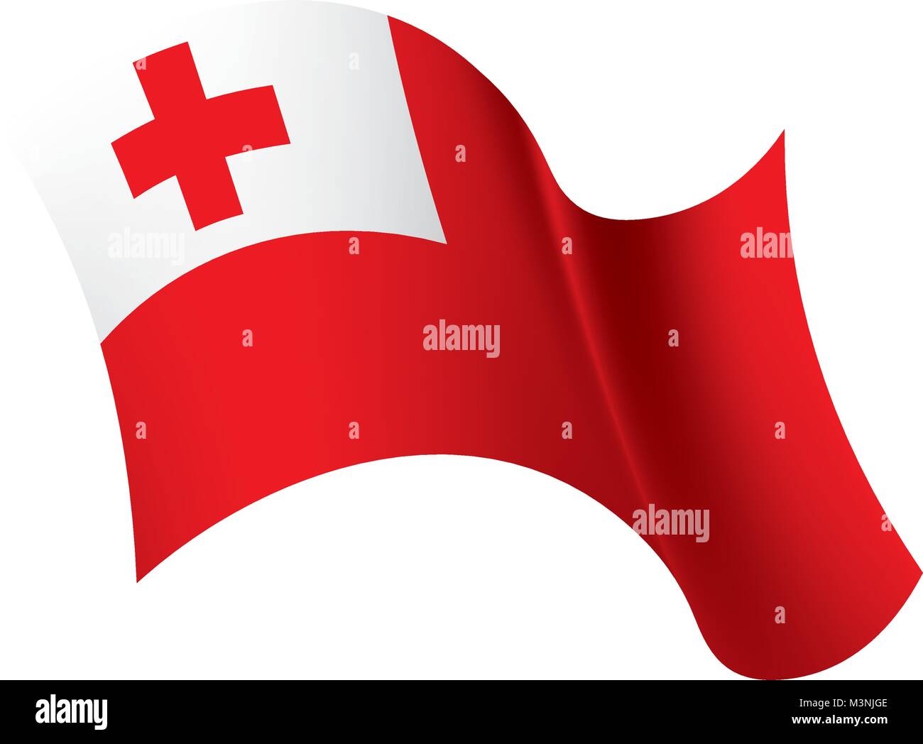Tonga Flagge, Vektor, Abbildung Stock Vektor