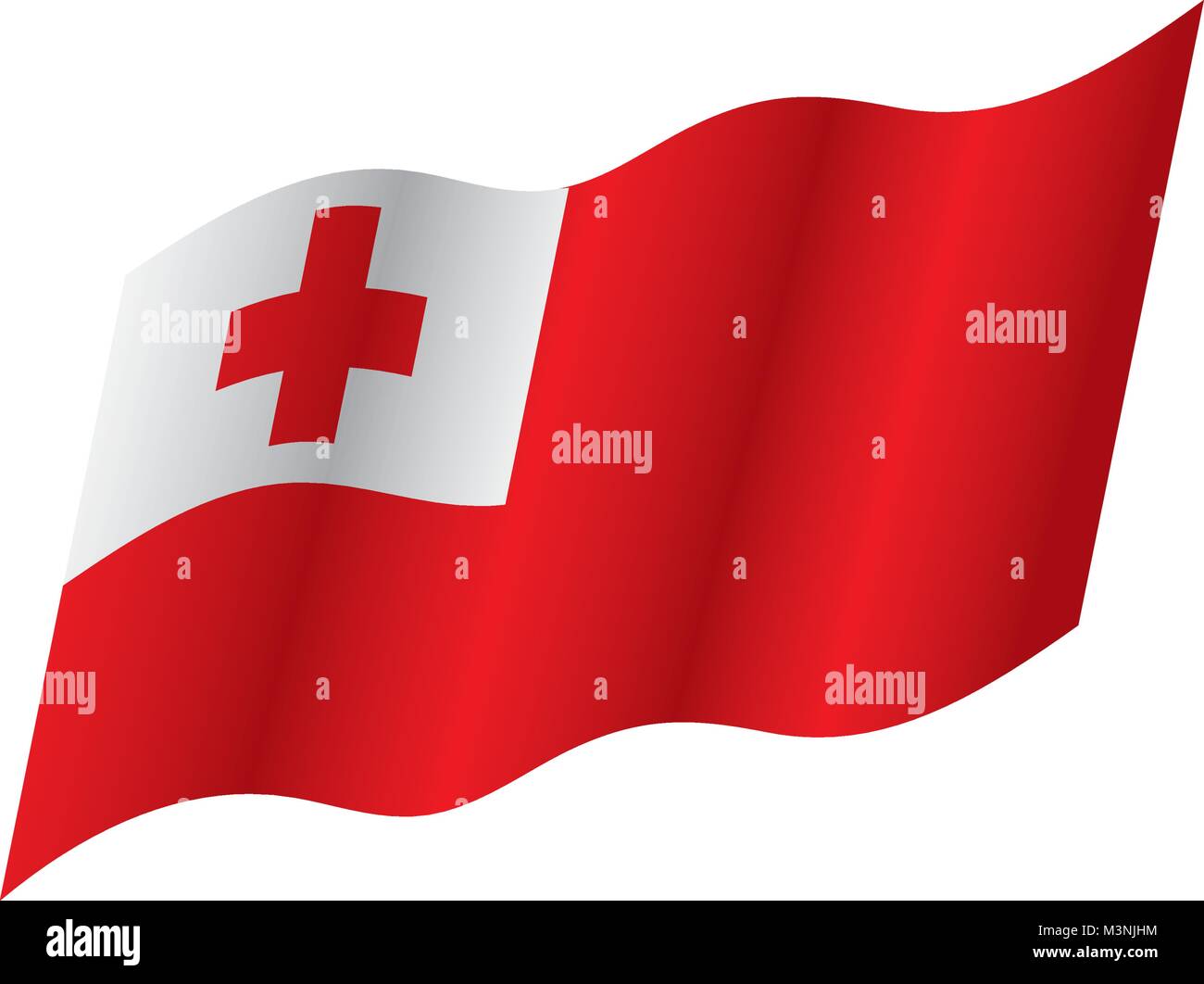 Tonga Flagge, Vektor, Abbildung Stock Vektor