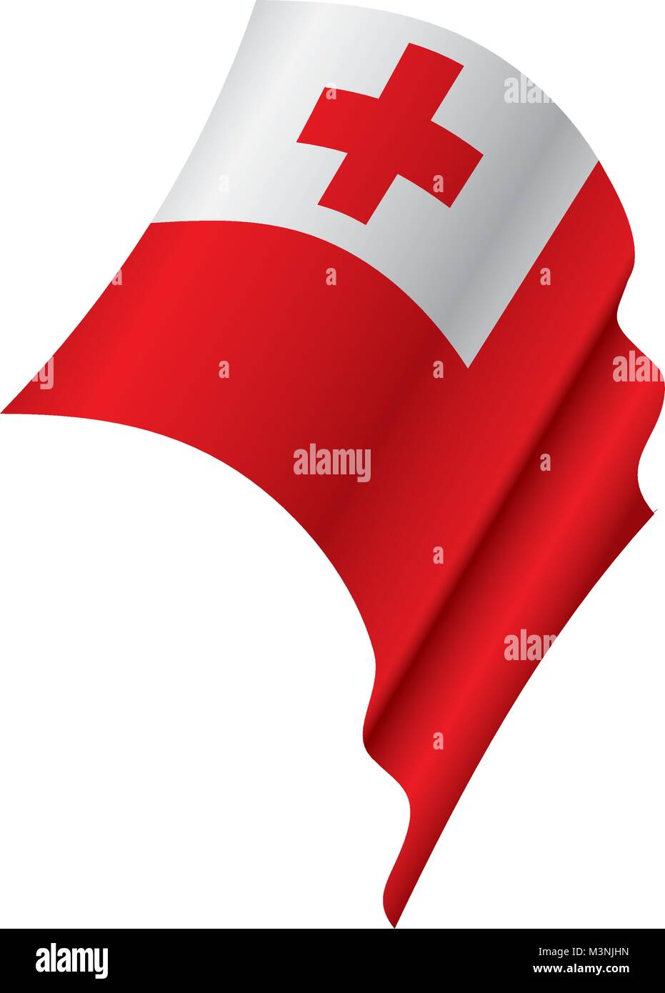 Tonga Flagge, Vektor, Abbildung Stock Vektor