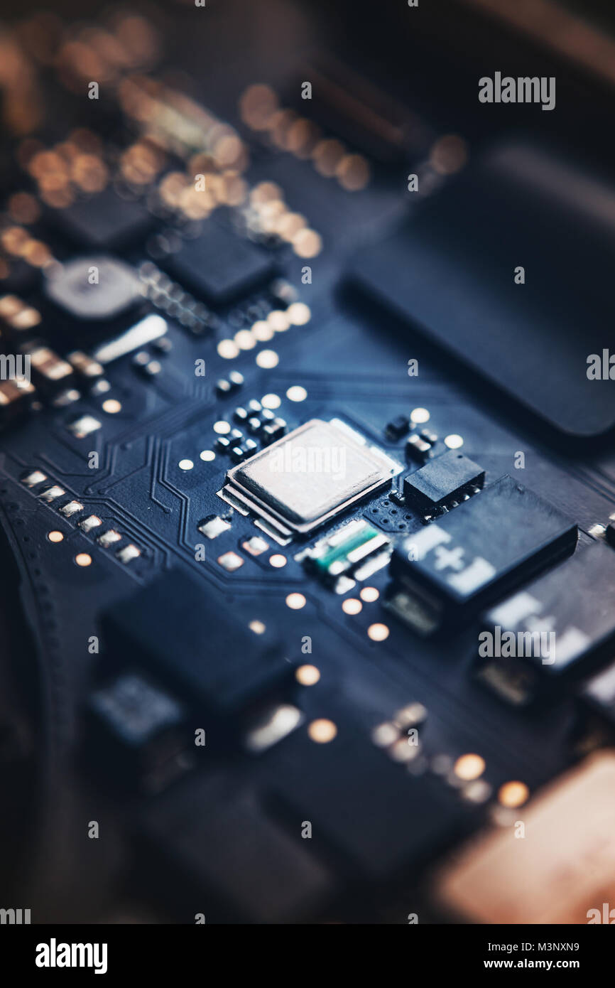 Hauptplatine des modernen Laptop Stockfoto