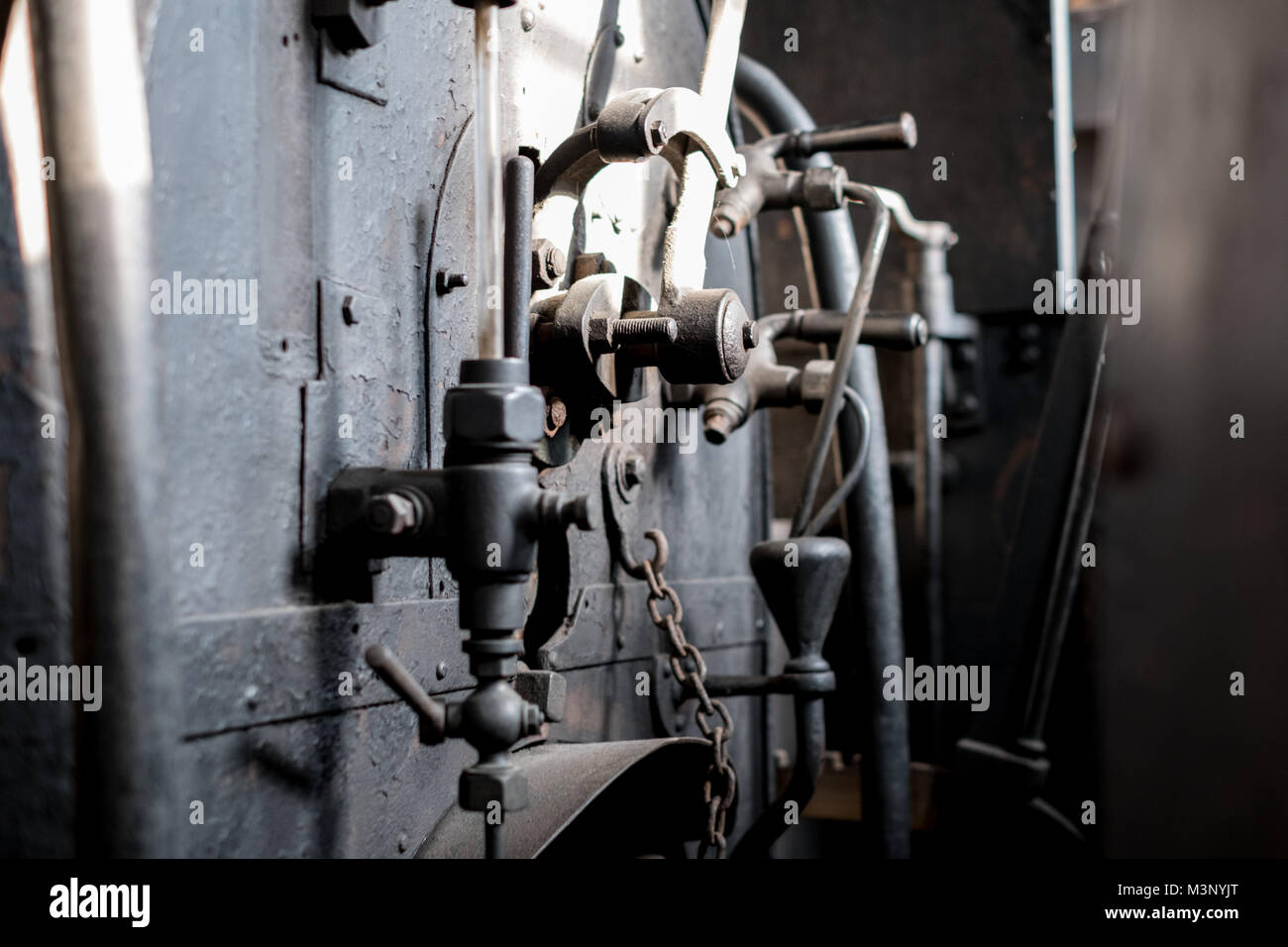 Alte industrielle Maschinen - vintage-Technologie im Detail Zusammenfassung Stockfoto