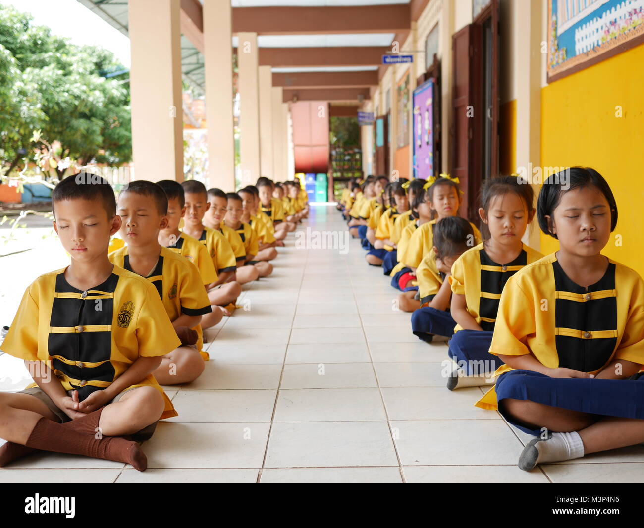 Thailändische Schüler tägliche Routine Stockfoto