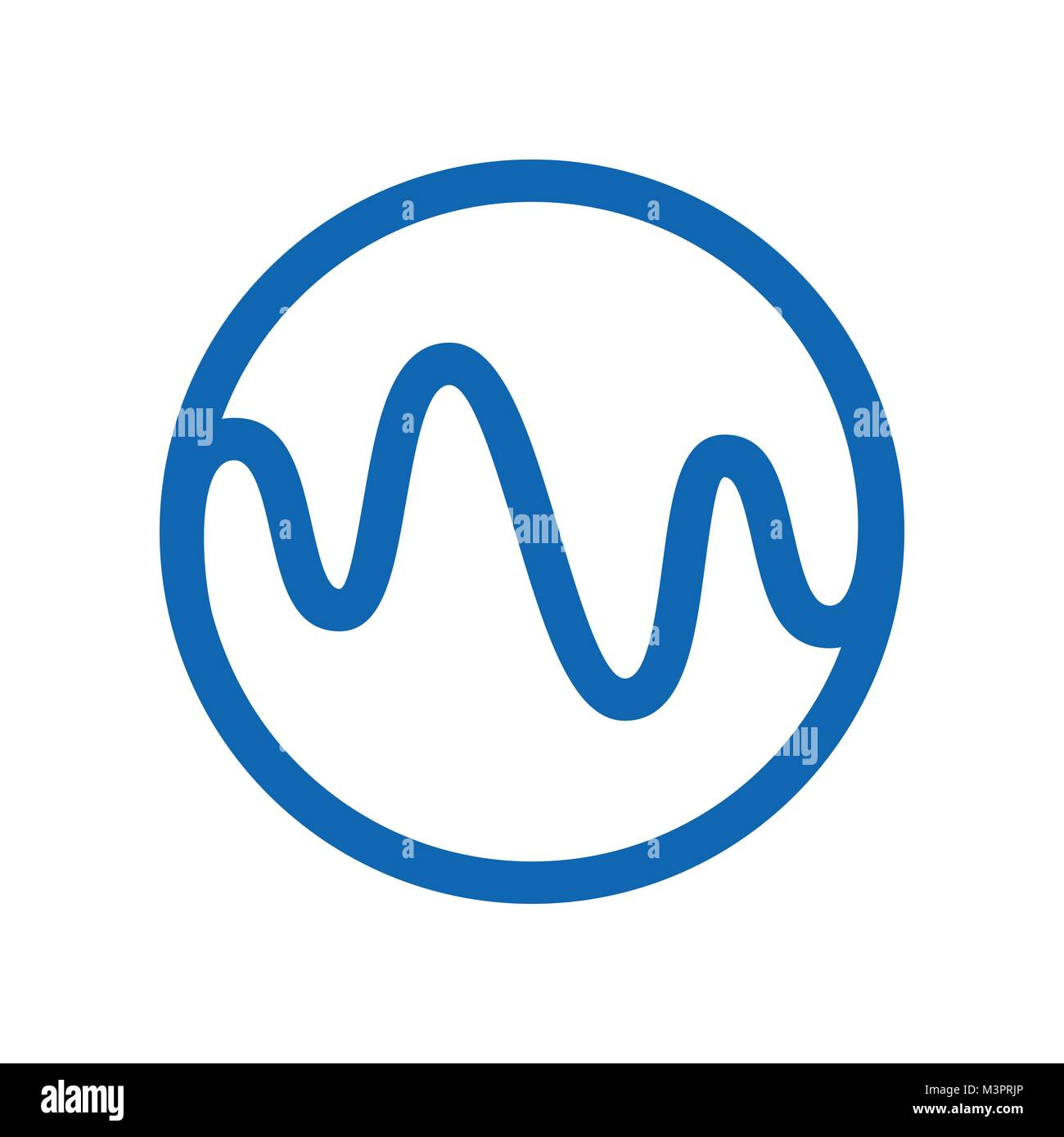 Dynamische Curl Wave Kreis Vektor Symbol Grafik Logo Design Stock Vektor