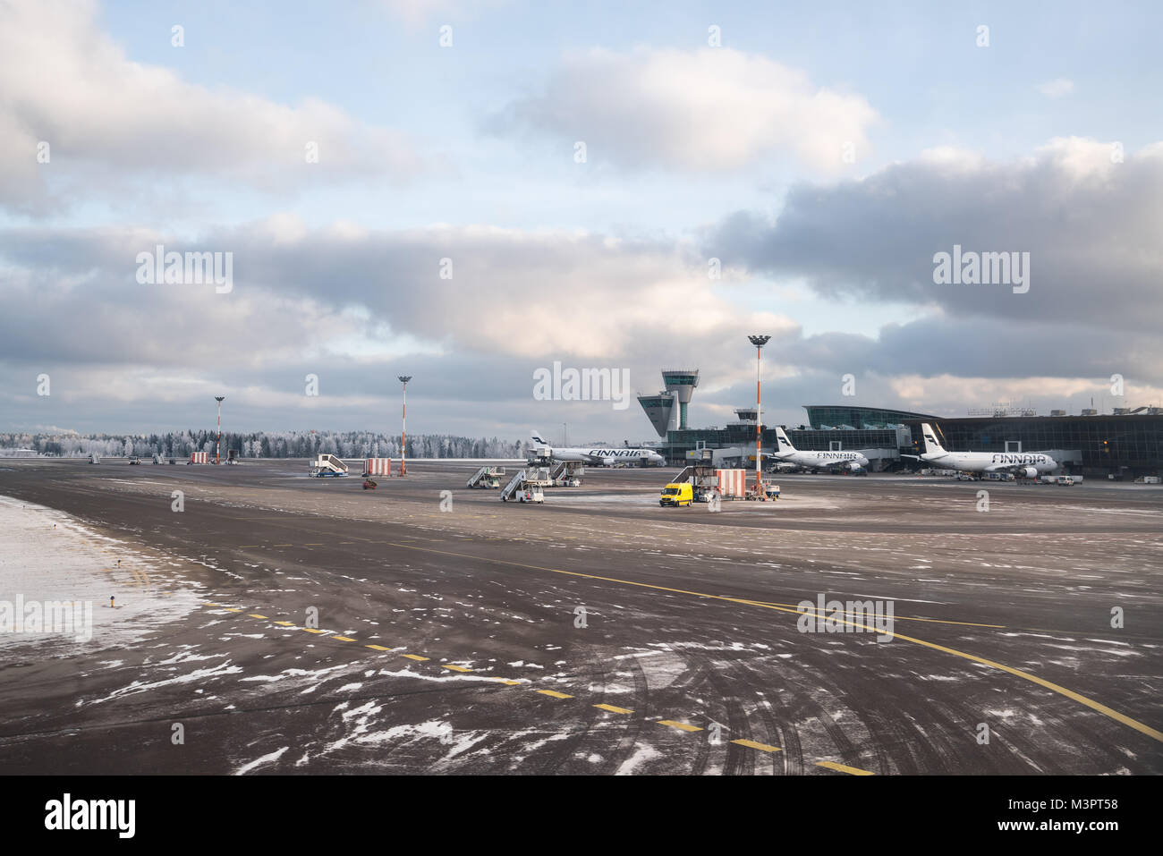 Am Helsinki-Vantaa Airport in Finnland, Europa, EU Stockfoto