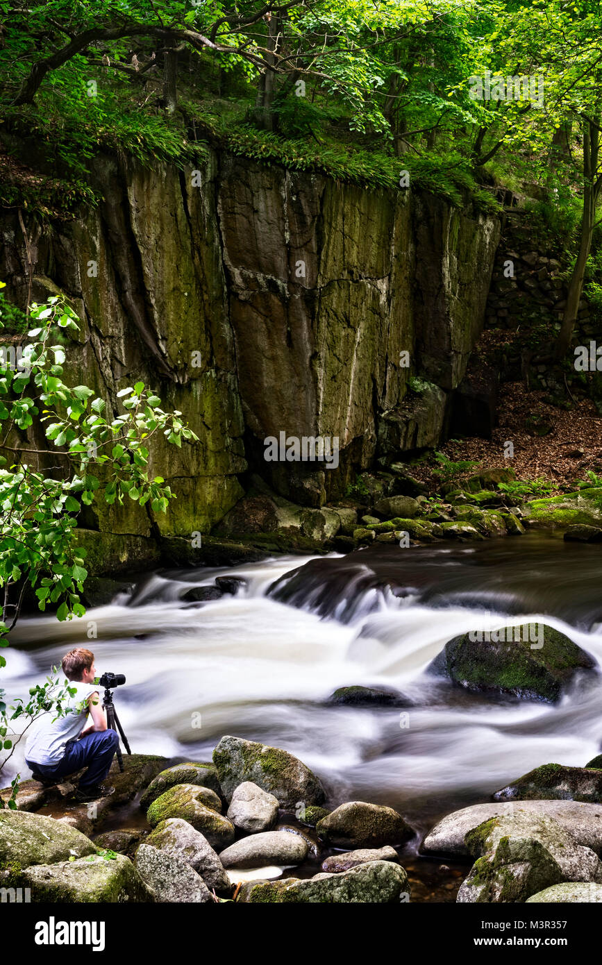 Das idyllische Ilsetal im Harz mountainrange, Deutschland Stockfoto