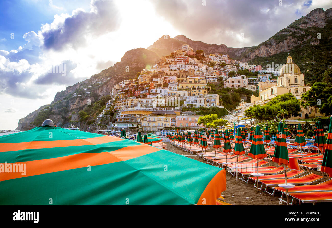 Positano. Küste von Amalfi, Italien Stockfoto