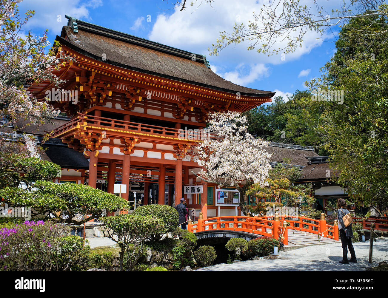 Japan, Insel Honshu, Kansai, Kyoto, dem Kamigamo jinja Heiligtum. Stockfoto