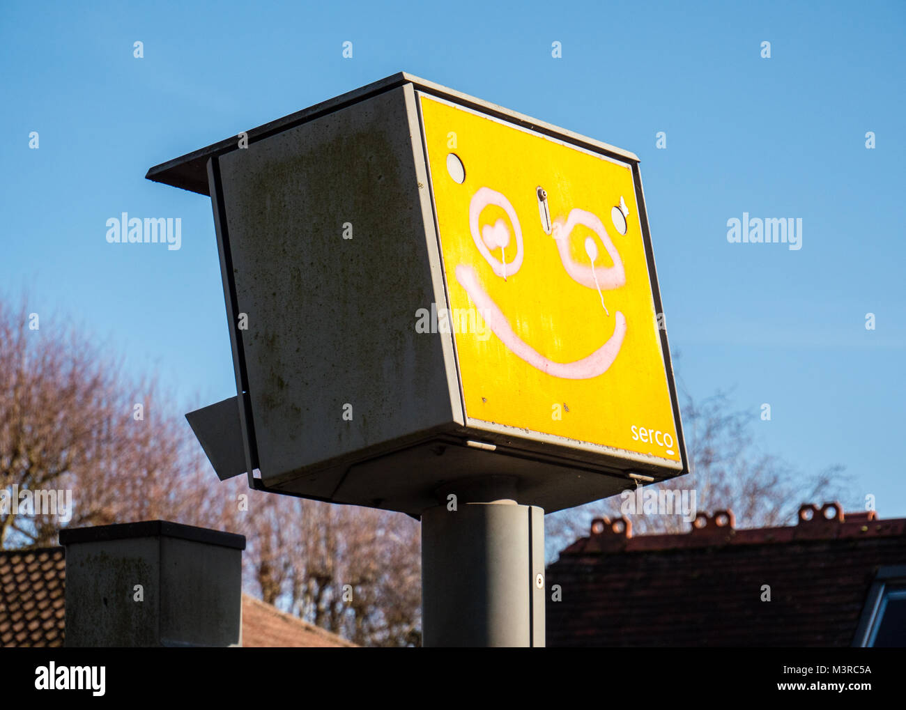 Smiley, Blitzer, Caversham, Reading, Berkshire, England. Stockfoto