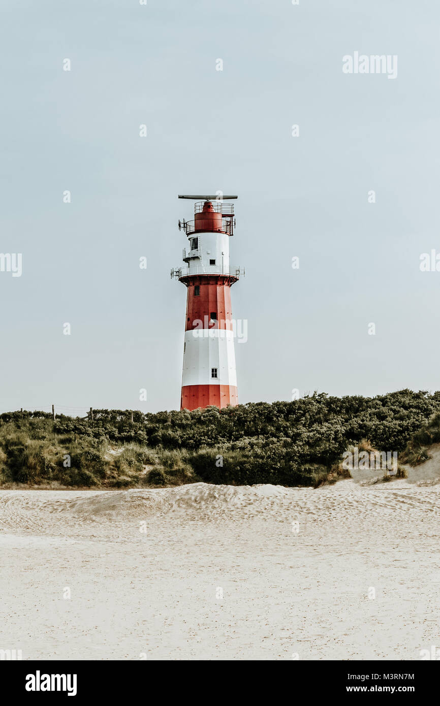 Leuchtturm auf der Insel Borkum Deutschland Stockfoto