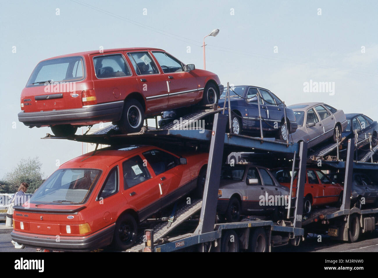 Car carrier Trailer, UK Stockfoto