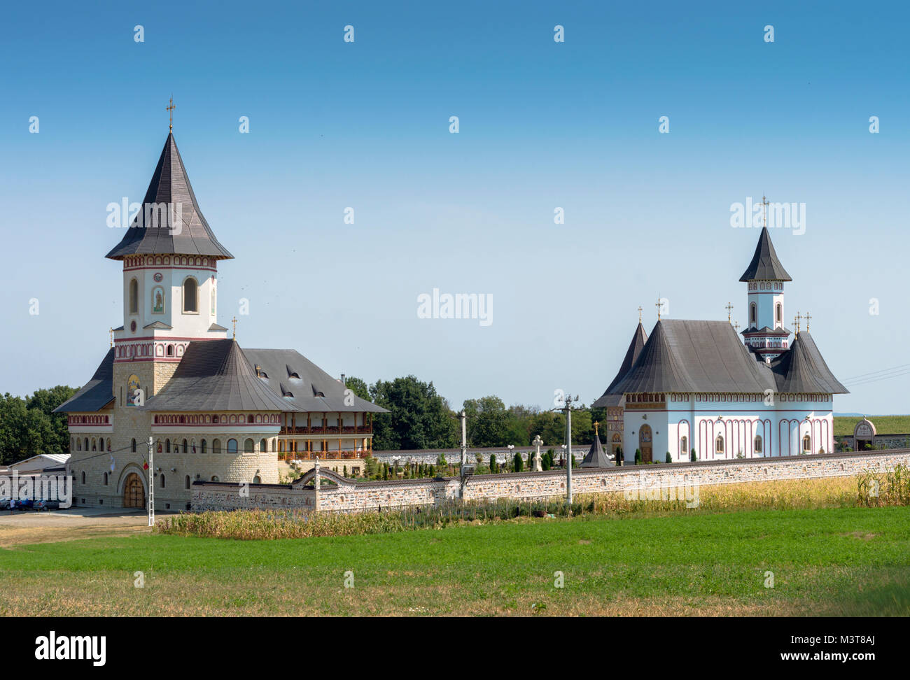 Schöne Zosin Kloster im Nordosten Rumäniens, in Moldawien. Stockfoto