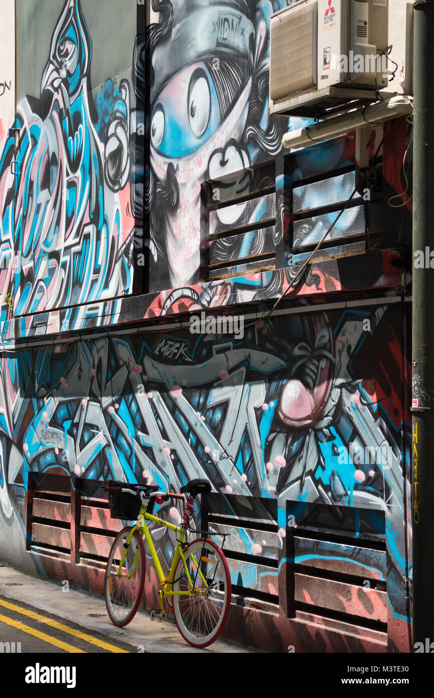 Singapur street art Stockfoto