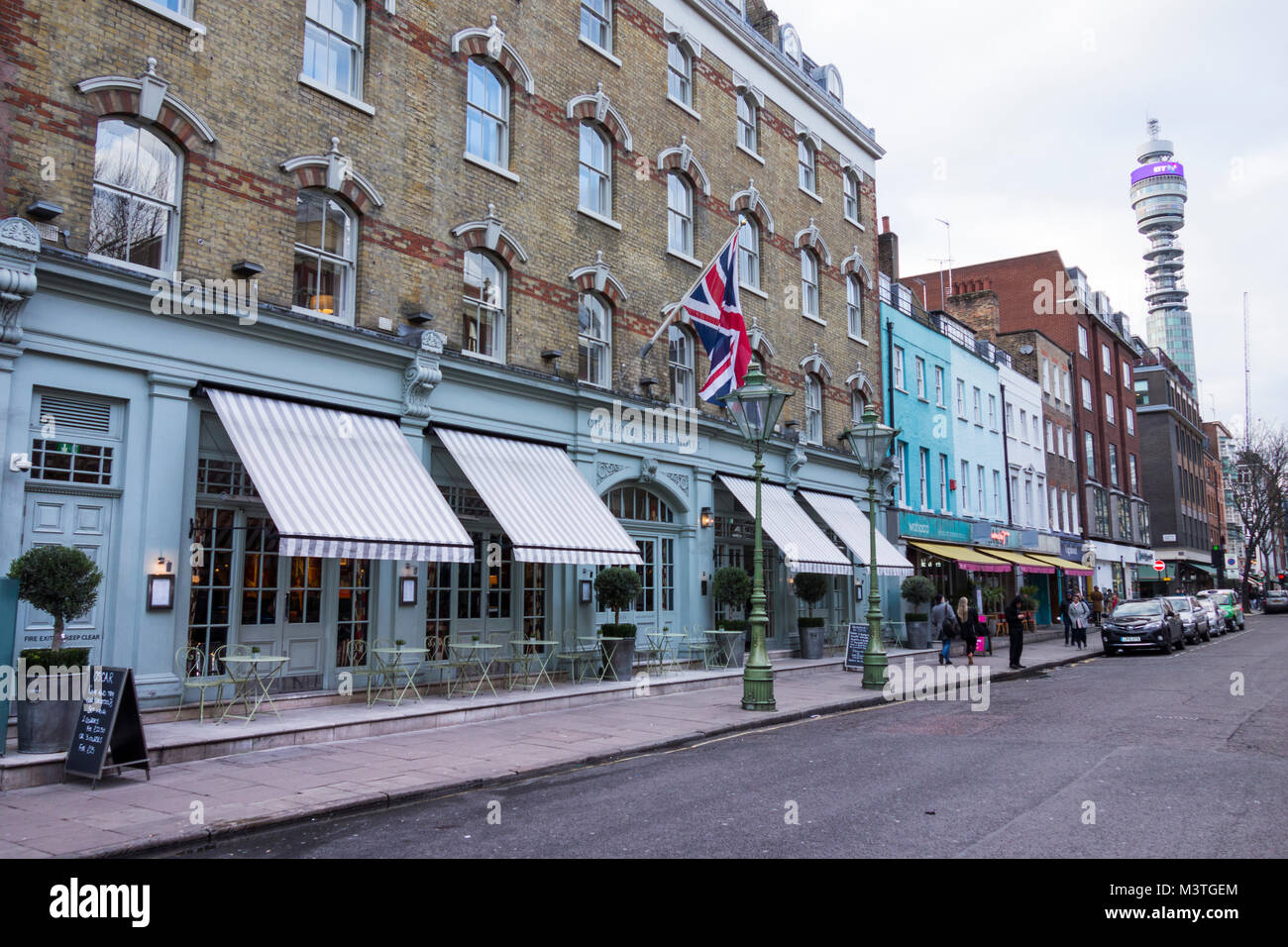 Kit Kemp der Charlotte Street Hotel, Charlotte Street, Westminster, London, W1, UK Stockfoto