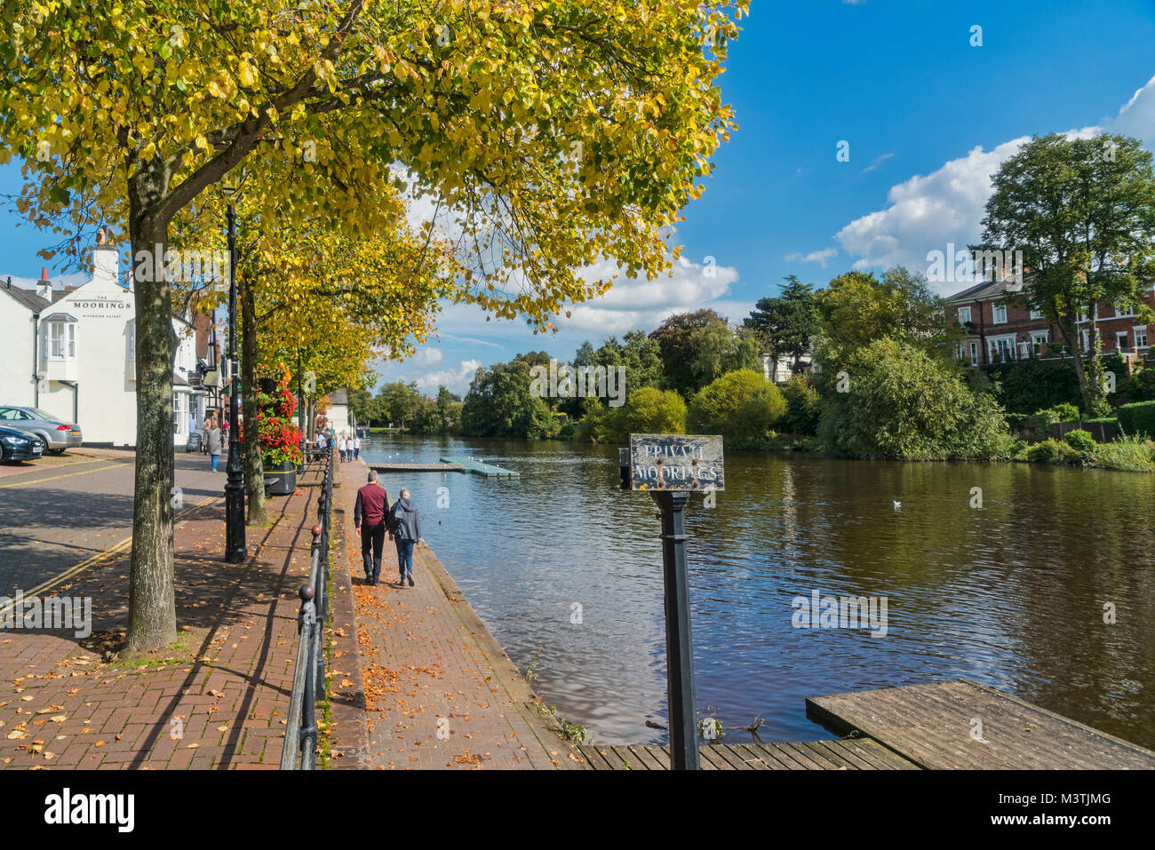 Chester die Stadt, den Fluss Dee, sonnig, England, Großbritannien Stockfoto