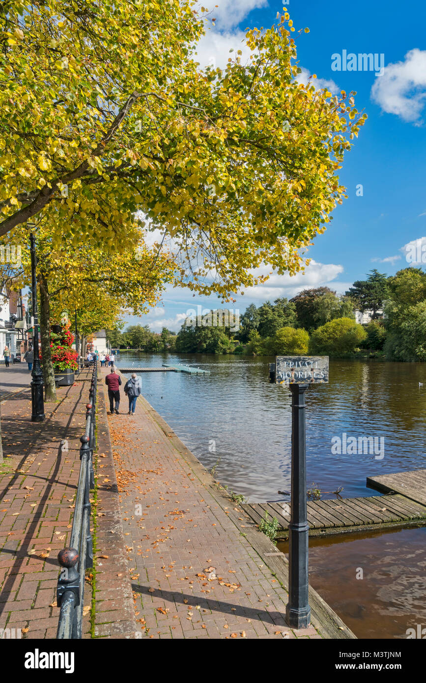 Chester die Stadt, den Fluss Dee, sonnig, England, Großbritannien Stockfoto