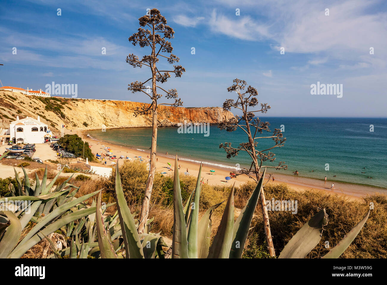 Portugal Algarve Atlantikc Küste Strand Praia de Mareta | Sagres Portugal Atlantik Tarifbezirk Kueste Badestrand, Algarven, Stockfoto
