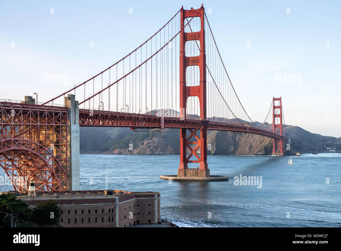 Schöne Stadtbild von Golden Gate Bridge Stockfoto