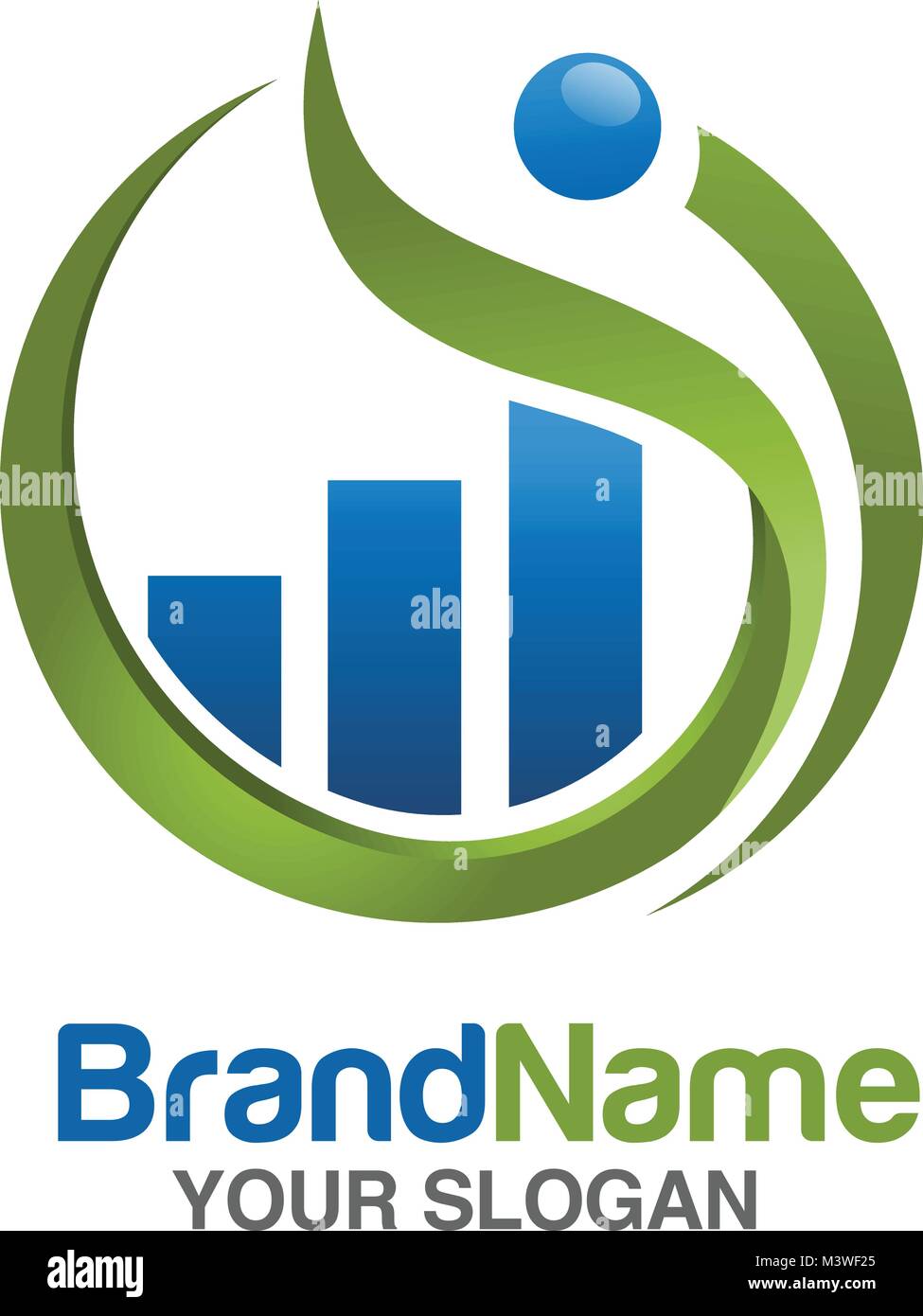 Modernes Marketing und Finanzen logo Konzept business. Stock Vektor
