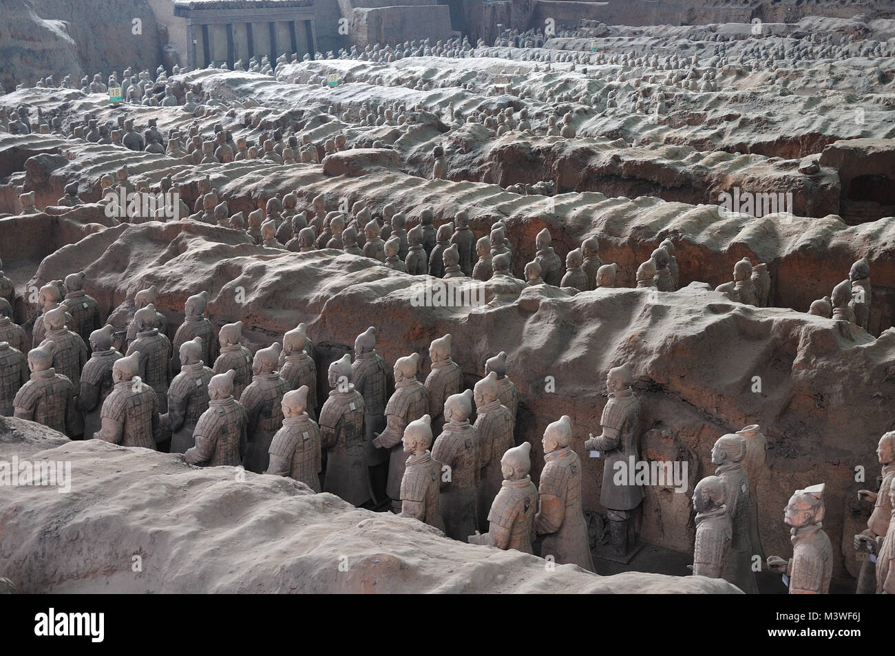 Terracotta Krieger alten Armee bewacht das Grab des Kaisers Xi'an China Stockfoto