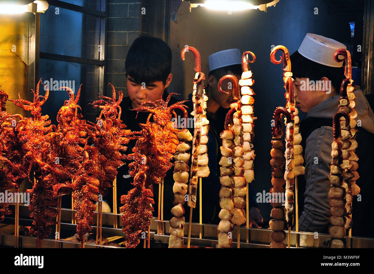 Muslimische Snack Street in Xian Stockfoto
