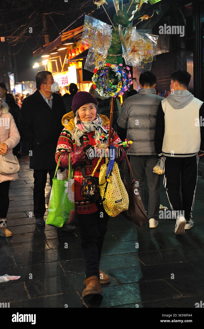 Muslimische Snack Street in Xian Stockfoto