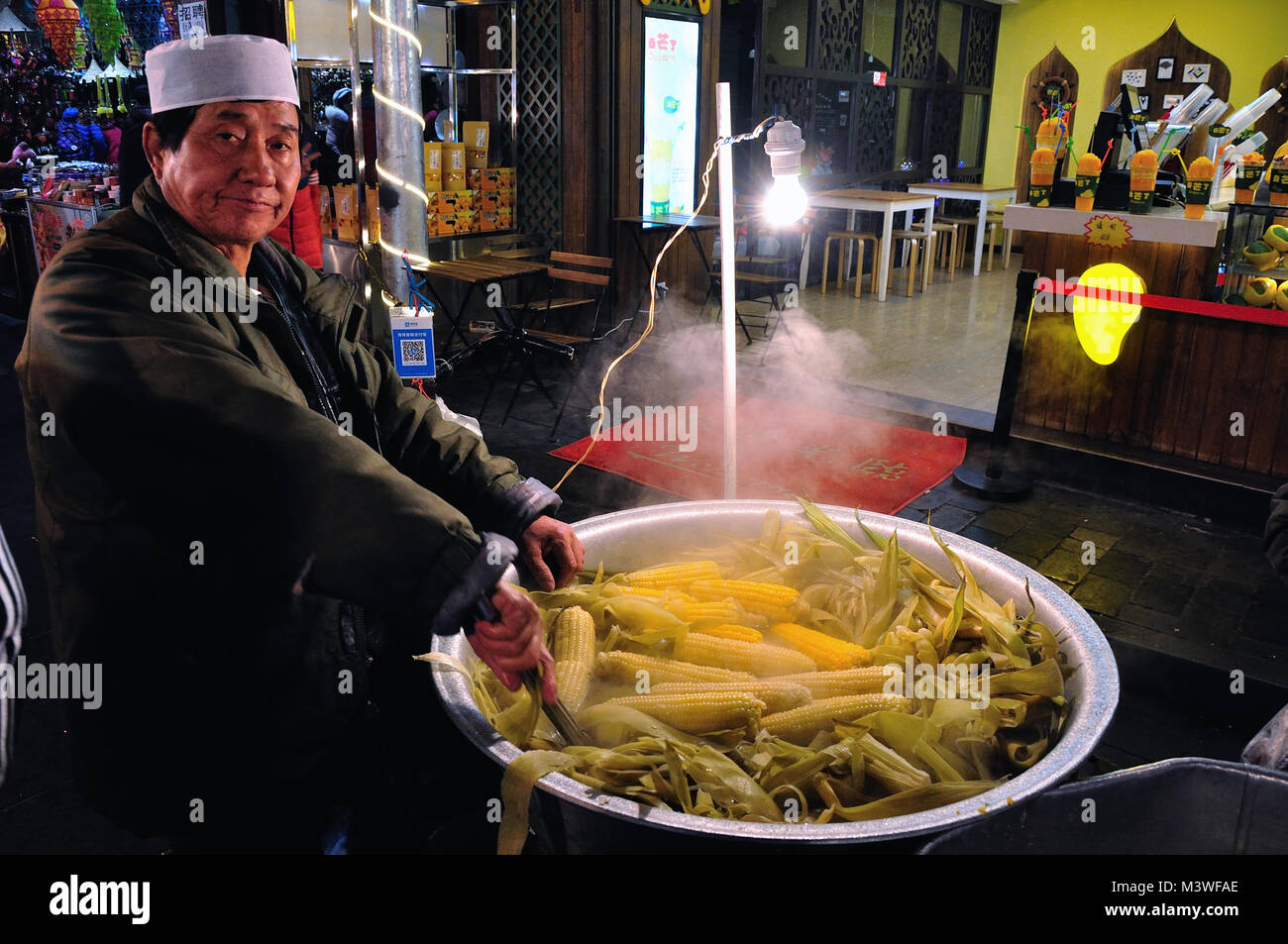 Muslimische Snack Street in Xian Stockfoto