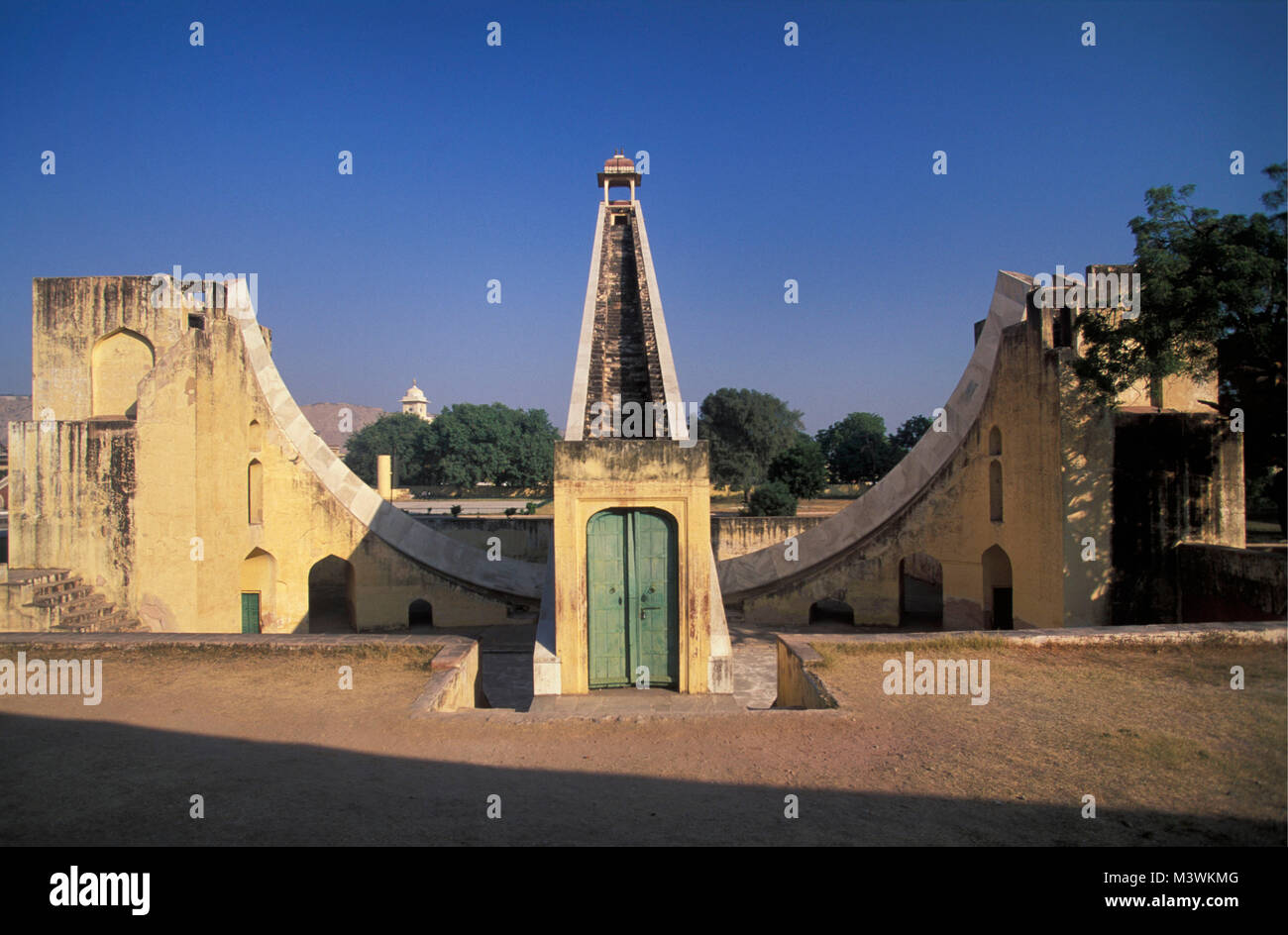 Indien. Rajasthan. Jaipur. Die Jantar Mantar. Sternwarte. Unesco-Weltkulturerbe. Stockfoto