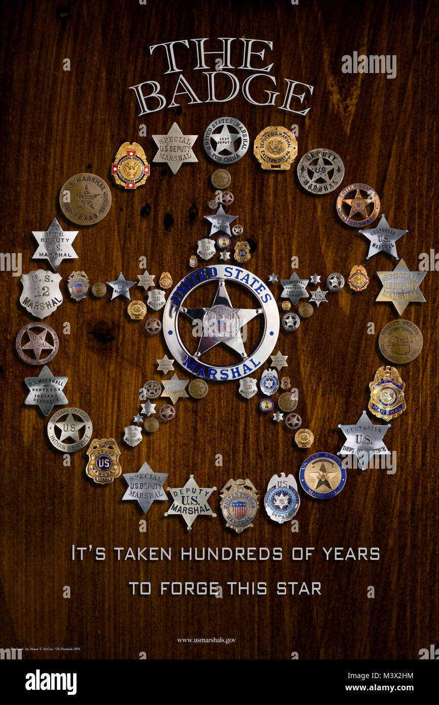 DOGOZ US-Marshal Abzeichen Mit Lederetui - Kostüm Dekoration & Requisite