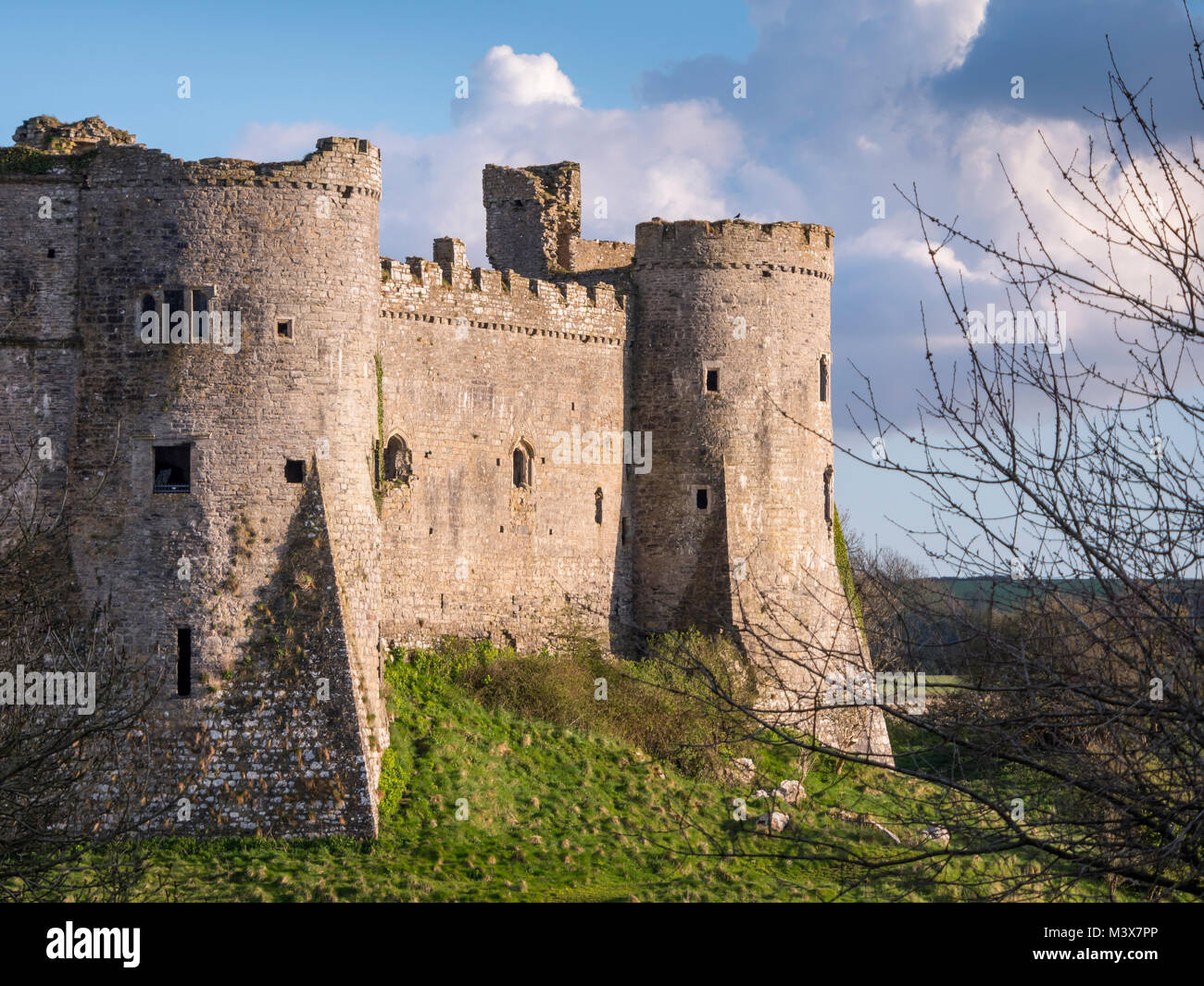 Carew Castle Pembroke Pembrokeshire Wales Stockfoto